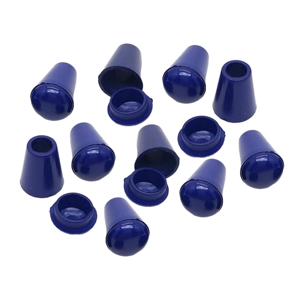 10 piezas de topes de cordón con forma de campana para cordón de bolsa deportiva Azul