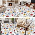 thumbnail image 6 of Spring Floral Large Area Rugs for Bedroom Living Room, Soft Non Slip Carpet Bedside Rug, Elegant Watercolor Botanical Flower Rectangular Floor Cover Kitchen Accent Rug 6'x9' for Dining Room/Office, 6 of 9