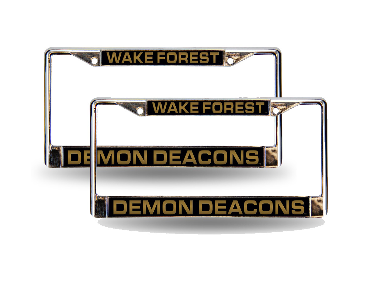 Wake Forest Demon Deacons Chrome Metal (2) Laser Cut License Plate
