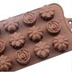 thumbnail image 3 of 3pcs caf couleur rose fleur silicone chocolat moule, rose fleur cuisine moule anti - adhsif glace plateau faire gteau bonbons boules de gomme gele-M, 3 of 5