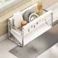 thumbnail image 1 of Fwttom Sink Rack Stainless Steel Kitchen Rack Hanging Basket Supplies Artifact Countertop Cloth Storage Rack Filtration Water Rack, 1 of 6