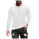 thumbnail image 1 of Camiseta de manga larga de color liso para hombre: cuello redondo holgado, para todas las estaciones, material de poliéster, tallas S-XXXL., 1 of 5