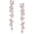 thumbnail image 1 of Pendientes de novia de circonita cúbica para mujeres novias, pendientes colgantes de boda con candelabro de cristal para baile de graduación o desfile, 1 of 4