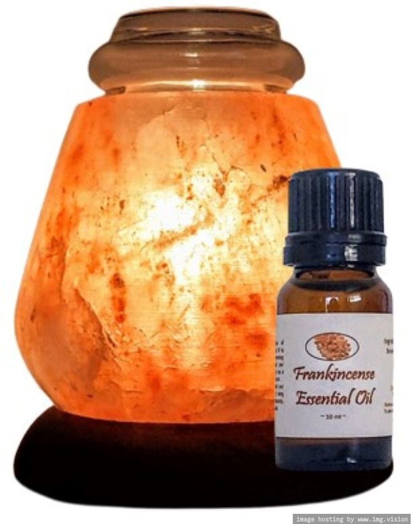 Himalayan Salt Aromatherapy Lamp (Cone Shaped) with Frankincense