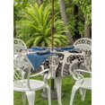 thumbnail image 3 of Outdoor Tablecloth with Umbrella Hole for Patio/Picnic/Party/Camping, Cat Waterproof Table Cloth Round Cover Washable, Vintage Geometric Abstract Polka Dot (Dia 54"), 3 of 8