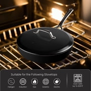Gotham Steel Modern 11 Pc Pots and Pans Set Non Stick, Affordable Luxury Ceramic Cookware Set, Non-Toxic, Oven & Dishwasher Safe, Black