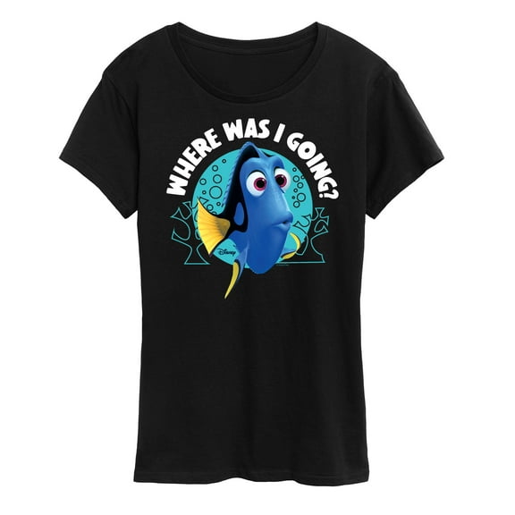 Disney Finding Dory - Where Was I Going - Women's Short Sleeve Graphic T-Shirt