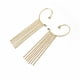 thumbnail image 5 of Fiudx Pendientes Largos con Borlas y Diamantes Brillantes para Mujer, Sin Perforaciones, 1 Par, 5 of 6