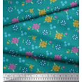 thumbnail image 3 of Soimoi Silk Fabric Leaves & Wild Flower Floral Print Fabric by Yard 42 Inch Wide, 3 of 3