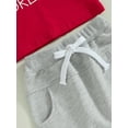 thumbnail image 6 of Biekopu Toddler Boys Summer Outfit Sets,Red Sleeveless Letter Print Vest + Gray Drawstring Shorts, 6 of 7