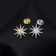 thumbnail image 4 of serony Christmas Brooch Rhinestone Breast Pin Party Banquet Simple Design Chest Badge Holiday Festival Decoration Prop Gold, 4 of 9