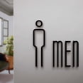 thumbnail image 3 of kowaku Bathroom Sign 3D Restroom Sign, Acrylic Simple Wall Hanging Decor, Toilet Sign for Parks Restaurant Mall Public Door or Wall Men Black, 3 of 6