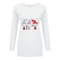 thumbnail image 3 of JINMGG Long Blouses for Women, Christmas Tops for Women Women Santa Claus Printed Long Sleeve Pullover Sweater Casual, 3 of 6