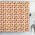 thumbnail image 1 of Vegan Shower Curtain, Tropical Papaya Fruit Half of a Sectional with Seeds on White Backdrop, Fabric Bathroom Set with Hooks, 69W X 84L Inches Extra Long, Dark Orange Brown White, by Ambesonne, 1 of 3