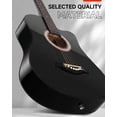thumbnail image 6 of Moukey Beginner Guitar Kit, Acoustic 38 inch Complete Starter Bundle for Kids and Adults w/ Gig Bag, Strap, Extra Strings, Black, EAG-100, 6 of 7