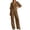 Brown, variant on Krdevn Womens V Neck Jumpsuit Batwing Sleeve Waist Cinched Wide Leg Casual Summer Romper,3XL
