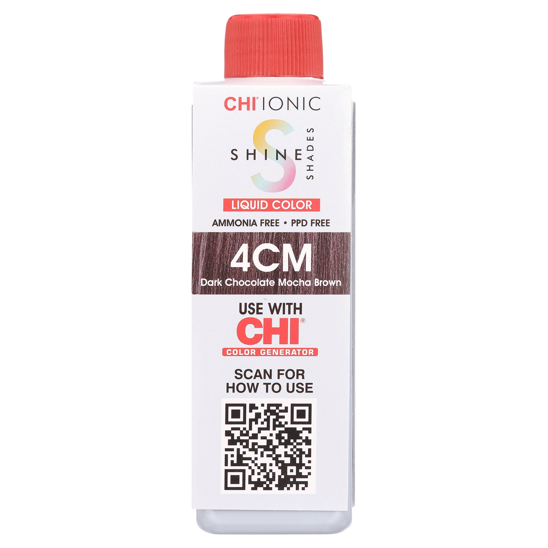 CHI Ionic Shine Shades Liquid Hair Color - 4CM Dark Chocolate Mocha Brown - 3oz
