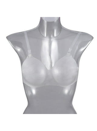 Sexy Women 3/4 Cup Transparent Clear Push Up Bra Ultra Thin Strap