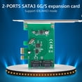 thumbnail image 1 of PCIE a 2 puertos Tarjeta de expansión SATA 6GBPS PCI Express SATA 3.0 Tarjeta controladora JShteea El nuevo, 1 of 5