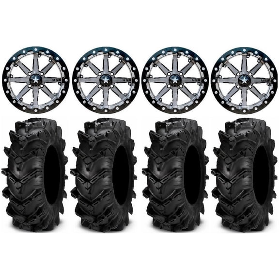 MSA Lok 14" ATV Wheels 28" Cryptid Tires Sportsman RZR Ranger