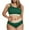 Green-28, variant on Lopeceal Women's Ribbed Contrast High Waisted Tummy Control Bikini Set Spandex Swimsuit 2 Piece