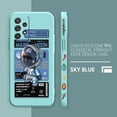 thumbnail image 3 of Funda para Samsung Galaxy A91 A73 A72 A71 A53 A52 A33 AO3S 4G 5G Funda de silicona líquida Simple elegante y lujosa astronautas espaciales, 3 of 5