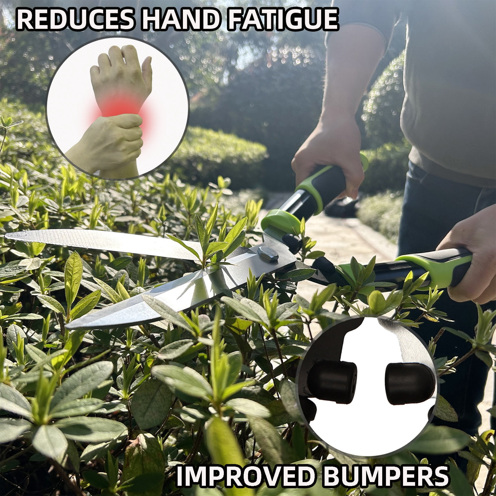 YARTTING Hedge Shears, Hedge Clippers for Trimming Borders, Hedge Trimmer with Sharp Blade, Shears Gardening Tools for Shaping Hedges, Shrubs Bushes