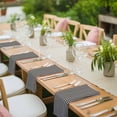 thumbnail image 3 of Black Striped Cloth Napkins, Modern Simple Farmhouse Beige Vintage Washable and Reusable Dinner Napkins Set of 4, Table Napkin for Kitchen Party Birthday Wedding Hotel Housewarming 20"x20", 3 of 8