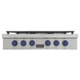 thumbnail image 6 of 36 in. Propane Gas Range in Stainless Steel with Royal Blue Knobs, 6 of 13