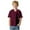 style-01 Wine, variant on JUMEYU Youth Polo Shirt Boys Short Sleeve Polo Shirts Solid Boys School Uniform Polo Short Sleeve Size 15-16 (Black,15-16 Years)