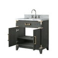 thumbnail image 3 of Laurel 30 in W x 22 in D Black Oak Single Bath Vanity, Carrara Marble Top, and Faucet Set, 3 of 5