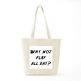 thumbnail image 6 of CafePress - Play All Day Tote Bag - Unisex Canvas Tote Bag, Beige, 1-Piece, 6 of 7
