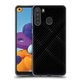 thumbnail image 1 of Head Case Designs Officially Licensed Alyn Spiller Carbon Fiber Plaid Soft Gel Case Compatible with Samsung Galaxy A21 (2020), 1 of 7