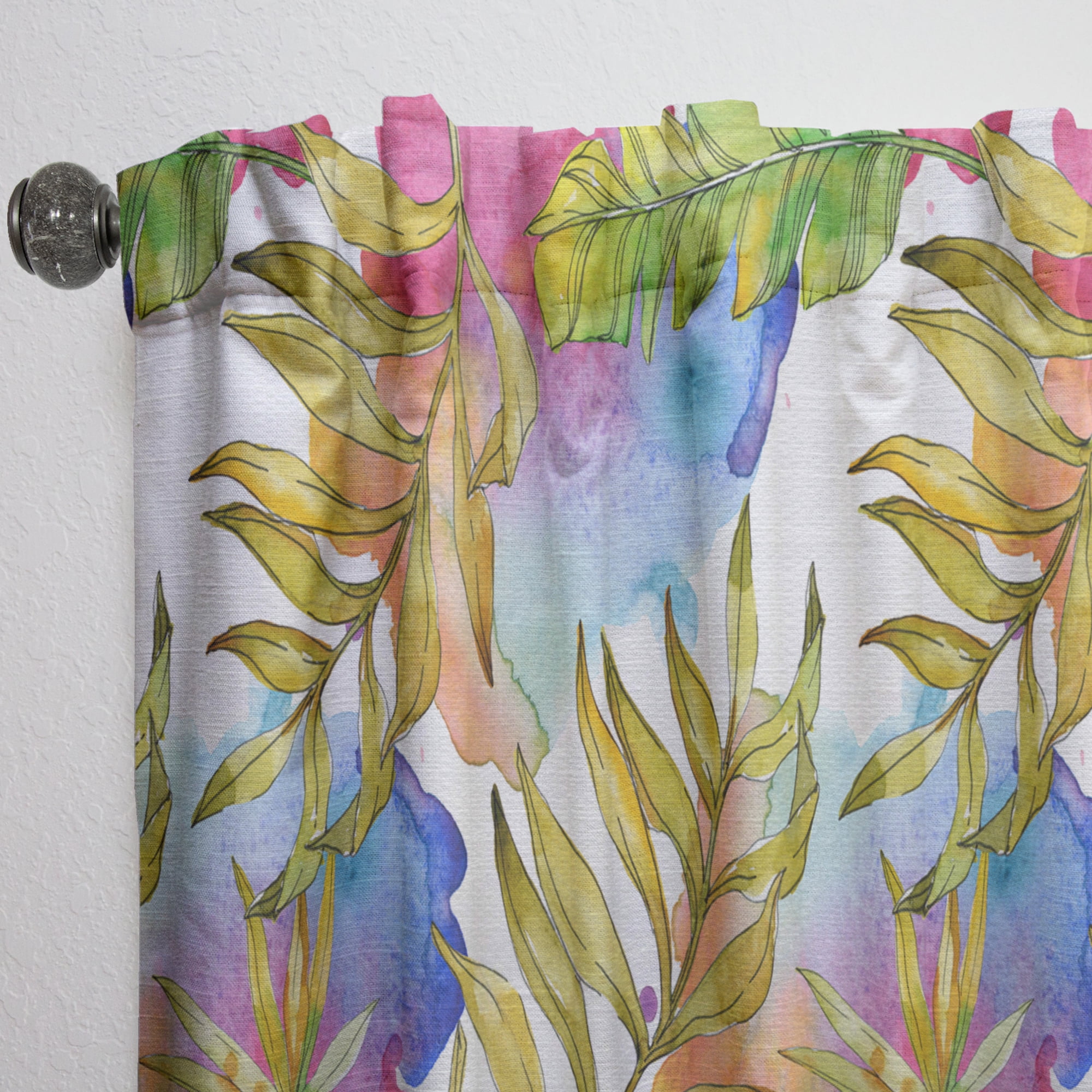 Designart 'Foliage Tropical II' Mid-Century Modern Curtain Panel