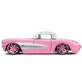 thumbnail image 5 of 1957 Chevrolet Corvette Pink Metallic with Silver Top and White Interior "Pink Slips" Series 1/24 Diecast Model Car by Jada, 5 of 6