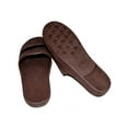 thumbnail image 2 of Brown Rubber Slide on Sandal Slippers Double Strap, Dark Brown Hawaii Sandal, Size 8 = Women size 8 / men size 6, 2 of 2