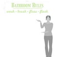 thumbnail image 2 of Bathroom Rules Wash Brush Floss Flush Quote Saying Wall Decal Sticker, 2 of 4