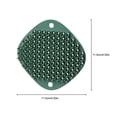 thumbnail image 2 of Injueey Cepillo de limpieza Baño Palma Silicona Mostrador Fregadero Fregadero Hogar Reutilizable Anti-arañazos Fregado Manual Pad Suministros de limpieza para el hogar Verde Injueey HA063622-02, 2 of 6