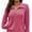 02 Pink, variant on Women Plus Top 5XL Sweater Top Tunic Top Pullover Lady Top Long Sleeve Daily V-neck Autumn Daily Sweater Top Loungewear Striped Cogild