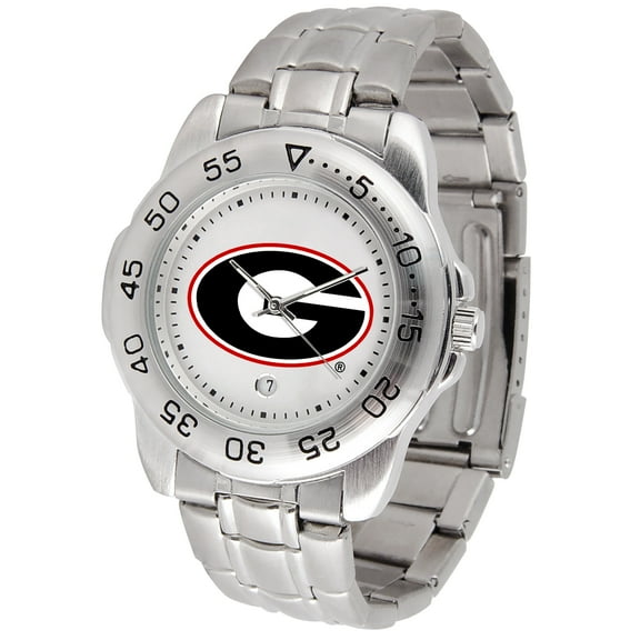 White Georgia Bulldogs Sport Steel Watch