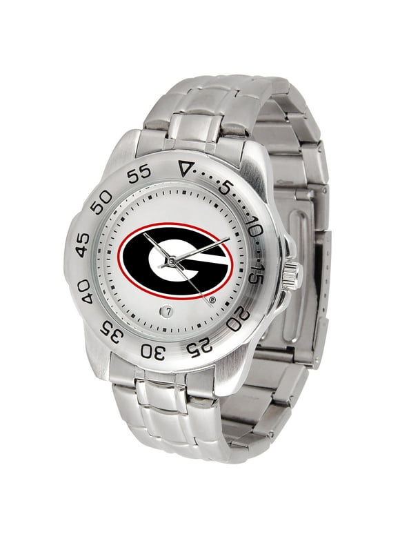 White Georgia Bulldogs Sport Steel Watch