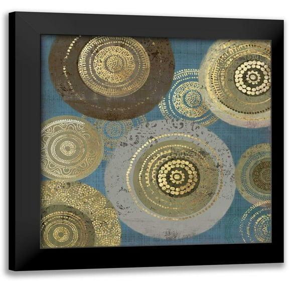 Wilson, Aimee 12x12 Black Modern Framed Museum Art Print Titled - Aboriginal Dot II