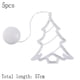 thumbnail image 2 of Cadena de luces LED navideñas de 5 piezas, lámpara con ventosa para ventana, 2 of 5