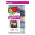 thumbnail image 3 of Fruit of the Loom Women's Cotton Hi-Cut Brief Underwear, 10-Pack, 3 of 13