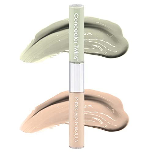Physicians Formula Cream Concealer Twins, Green/Light, Neutralizing, Dark Circles, Scars, Blemishes, Eyes