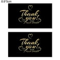 thumbnail image 2 of 100pcs Black Gold Thank You for Supporting My Small Business Cards, Thank You Cards, 2 x 3.5 InchKP02, 2 of 5