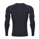 thumbnail image 4 of Blusas y camisas de manga larga con cuello redondo para hombre, estilo casual, de color liso, para correr, fitness, de poliéster., 4 of 7