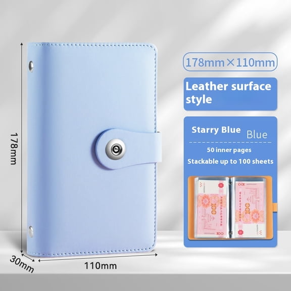 100 Envelope Challenge Binder, Savings Challenges Book with Envelopes, Envelopes Money Saving Challenge Savings Binder Successfully Reach Your Savings Goals (Blue)