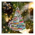 thumbnail image 1 of Creative Christmas Tree Pendant Wooden Painted Christmas Hanging Decoration For Home, 1 of 5