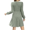 thumbnail image 5 of Sampeel Womens Square Neck Long Sleeve Fall Dresses Casual Babydoll Sweater Dress, 5 of 6